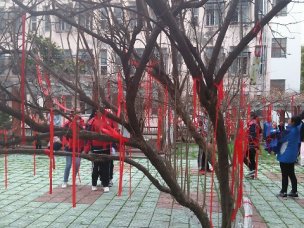 我校汉服社开展“祭花神”活动